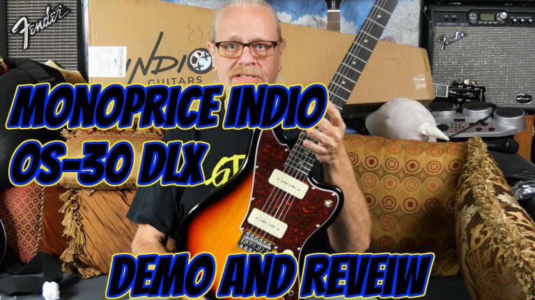 Monoprice Indio OS-30 DLX Electric Guitar Demo and Review-Thumbnail