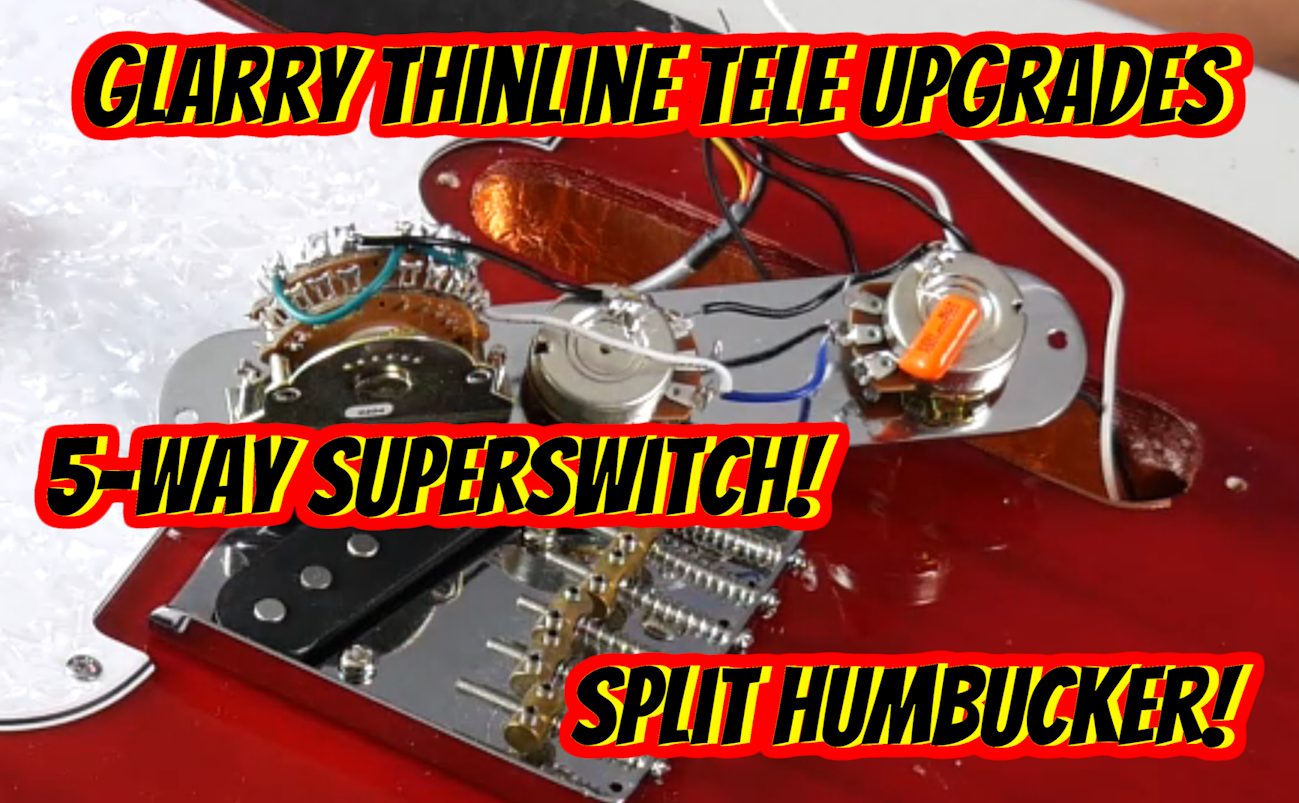 Glarry Thinline Tele SuperSwitch Pickups Tuners Upgrade